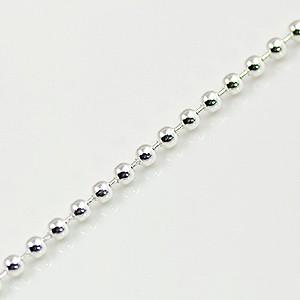 シルバー925 ボールチェーン新品　イタリア製　高品質 イタリア製 シルバー925 ボールチェーン2.0mm 60cm 3本入り BC-20-60