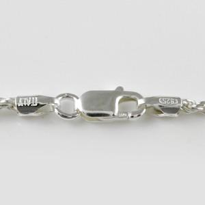 イタリア製 シルバー925 カットロープチェーン1.8mm 45cm 3本入り CRP