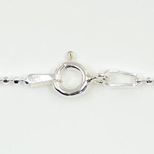 イタリア製 シルバー925 ダイヤカットボールチェーン1.2mm 45cm 3本