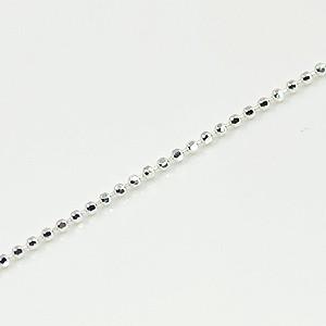 イタリア製 シルバー925 ダイヤカットボールチェーン1.2mm 45cm 3本