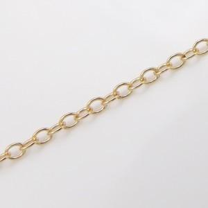 14KGFフリーアジャスターチェーン 丸アズキ幅約1.15mm 60cm 3本入り 