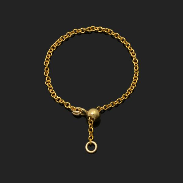 14KGF チェーンリング アズキチェーン（フリーサイズ）5個入り