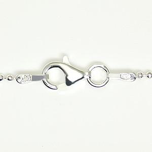 イタリア製 シルバー925 ダイヤカットボールチェーン1.2mm＋ビ−ズ2.0