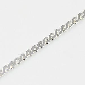 イタリア製 シルバー925 サーペンタインチェーン1.2mm 40cm 3本入り