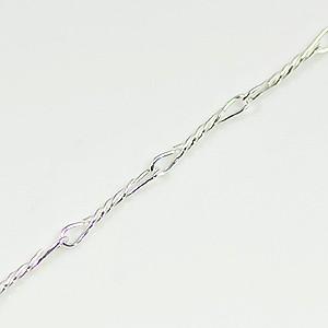 イタリア製 シルバー925 変形ツイストチェーン1.3mm 40cm 3本入り YO