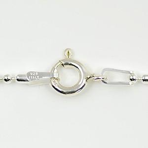 イタリア製 シルバー925 小判＋ボール1.5mm 45cm 3本入り ZBC