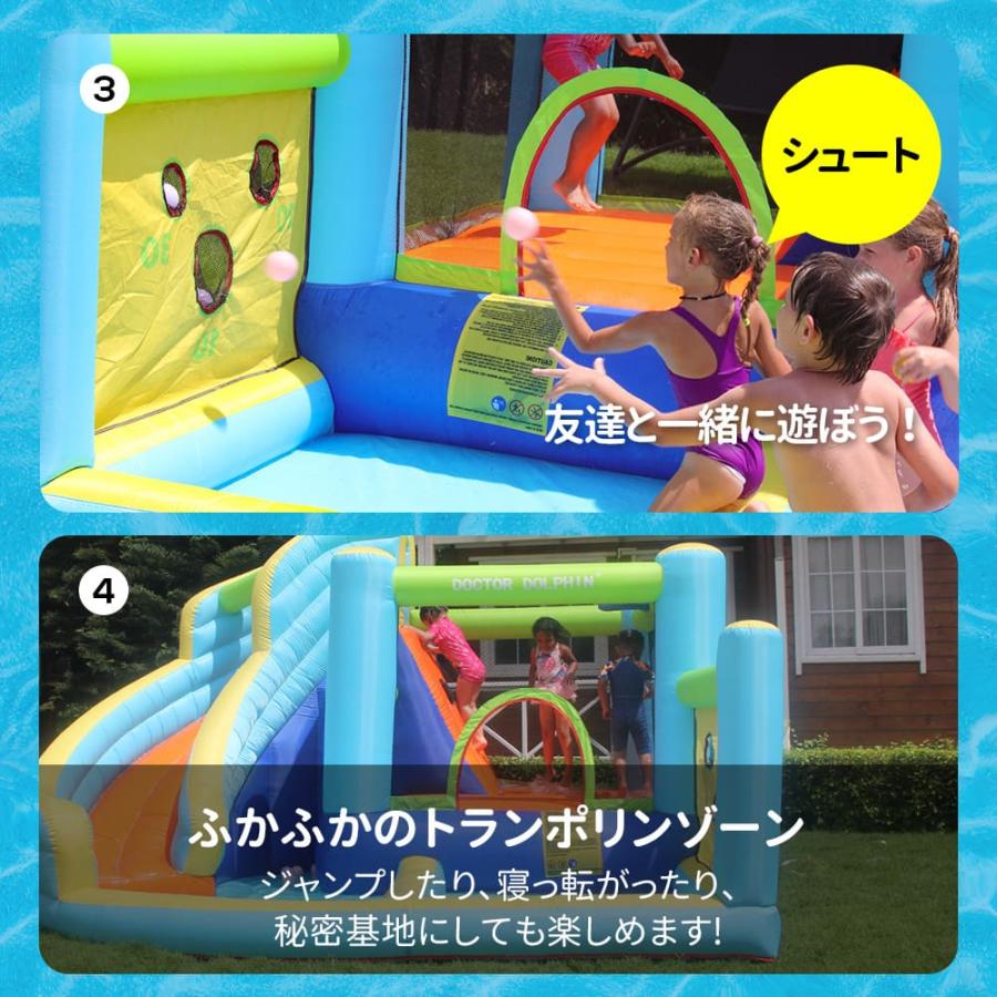 大型 プールエアー 遊具 滑り台 ビニールプール 大型プール トランポリン すべり台 大型遊具 エアー遊具 キッズハウス プレイハウス こどもの日プレゼント_5
