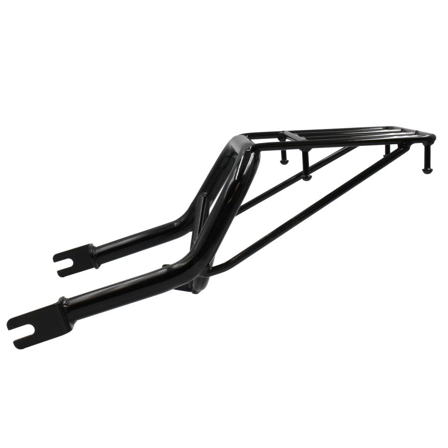 WE Parts リアキャリア スリム DAX125 ダックス125 光沢ブラック 電着塗装\u0026粉体塗装 取付ボルト付き フックあり 最大積載量6kg 台湾製 201の画像