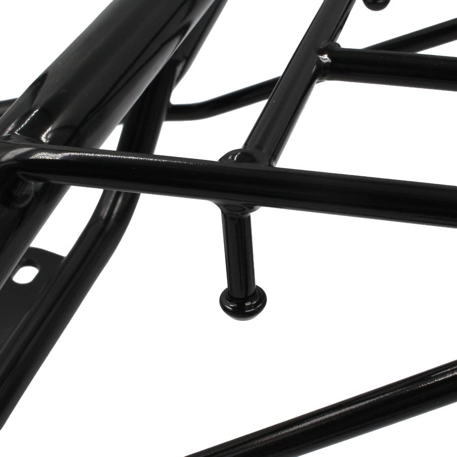 WE Parts リアキャリア スリム DAX125 ダックス125 光沢ブラック 電着塗装\u0026粉体塗装 取付ボルト付き フックあり 最大積載量6kg 台湾製 201の画像
