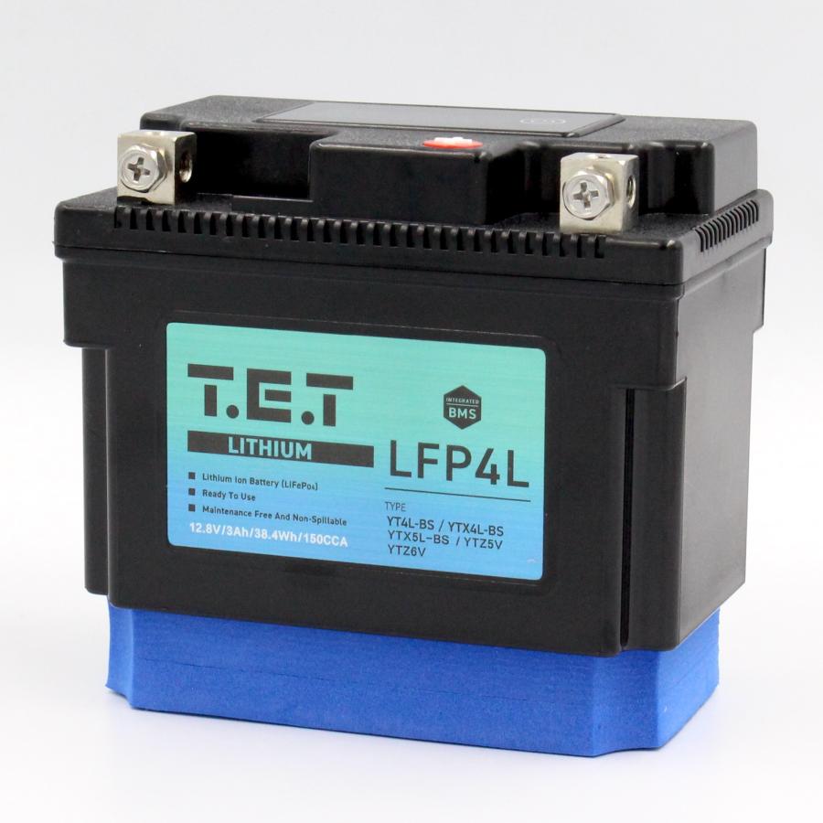 T.E.T LFP4L 超軽量 リチウムイオンバッテリーYT4L-BS YTX4L-BS 互換