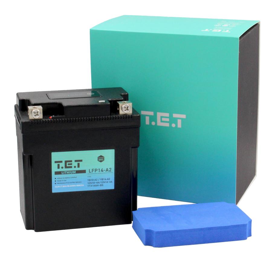 T.E.T LFP14-A2 超軽量 リチウムイオンバッテリーYB14-A2 12N14-4A