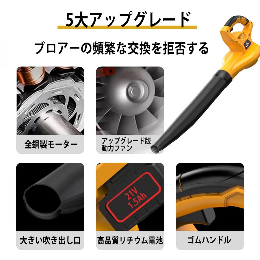 ブロワー コードレス 充電式ブロアー 強力 回転速度32000RPM 21V