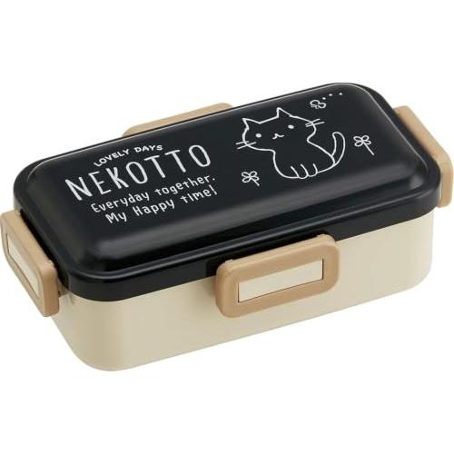 スケーター(Skater) 弁当箱 530ml 1段 女性 日本製 汁漏れしにくい4点ロック ランチボックス 食洗機対応 レンジ対応 ねこっと