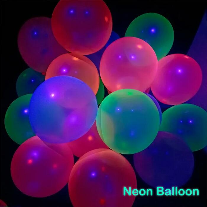 ネオンカラーバルーン 100枚 風船 飾り 蛍光 10インチ25cm カラー