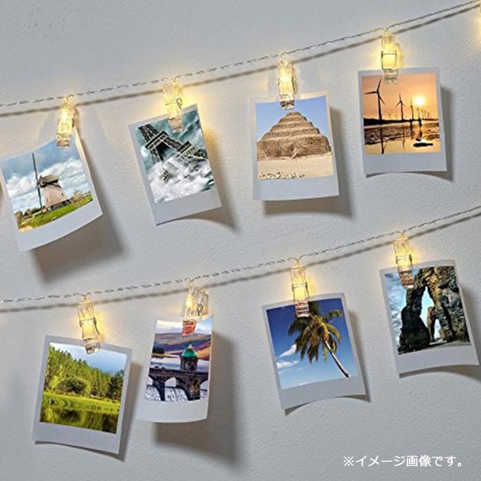 LED ガーランド 光る フォトガーランド クリップ 写真