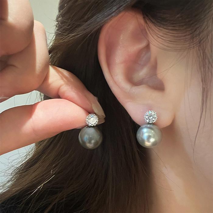 フェイク パール 結婚式 二次会 花嫁 スタッドピアス グレーパール 大粒 大ぶり 入学式 卒業式 フォーマル お呼ばれ レディース パール ピアス 12mm 一粒石 |  | 04