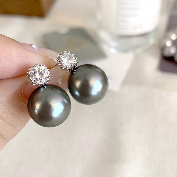 フェイク パール 結婚式 二次会 花嫁 スタッドピアス グレーパール 大粒 大ぶり 入学式 卒業式 フォーマル お呼ばれ レディース パール ピアス 12mm 一粒石 |  | 07