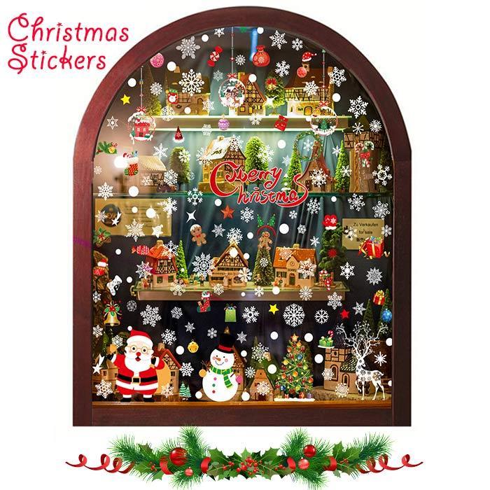 クリスマス 窓 ウォールステッカーセット サンタクロース クリスマス