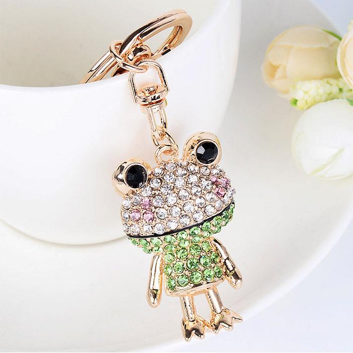 カエル バックチャーム かえる 蛙 プレゼント アクセサリー キーリング キーホルダー ラインストーン |  | 02