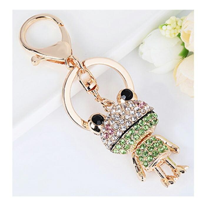 カエル バックチャーム かえる 蛙 プレゼント アクセサリー キーリング キーホルダー ラインストーン |  | 07