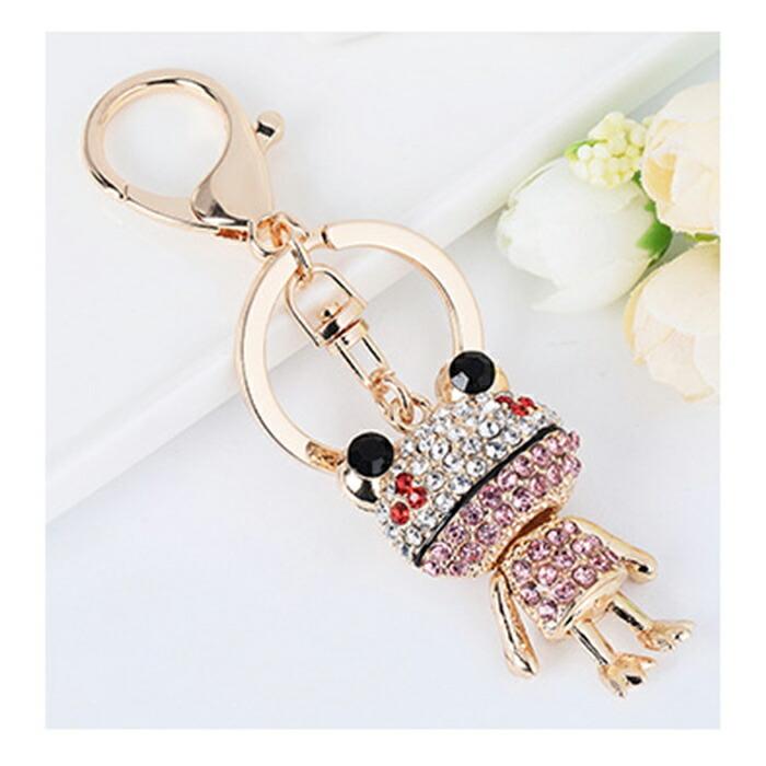 カエル バックチャーム かえる 蛙 プレゼント アクセサリー キーリング キーホルダー ラインストーン |  | 08