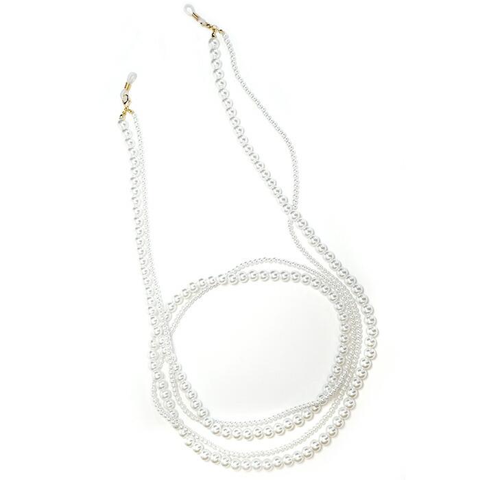 2連 ネックレス ロング107cm ショート73cm パール ビーズ airpods pro アクセサリー 落下防止 紛失防止 イヤホン メガネチェーン マスクホルダー 4Way |  | 11