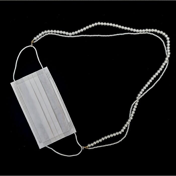 2連 ネックレス ロング107cm ショート73cm パール ビーズ airpods pro アクセサリー 落下防止 紛失防止 イヤホン メガネチェーン マスクホルダー 4Way |  | 04