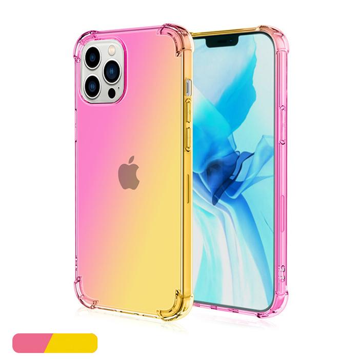 グラデーション ケース 耐衝撃 iPhone13 Pro 衝撃吸収 ストラップホール 背面 カバー ソフトケース TPUケース ワイヤレス充電対応 |  | 02