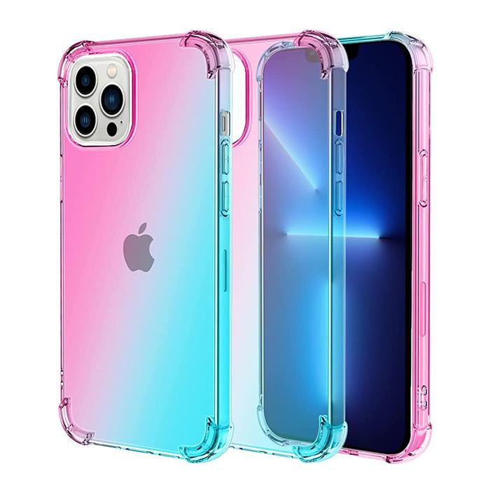 グラデーション ケース 耐衝撃 iPhone13 Pro 衝撃吸収 ストラップホール 背面 カバー ソフトケース TPUケース ワイヤレス充電対応 |  | 04