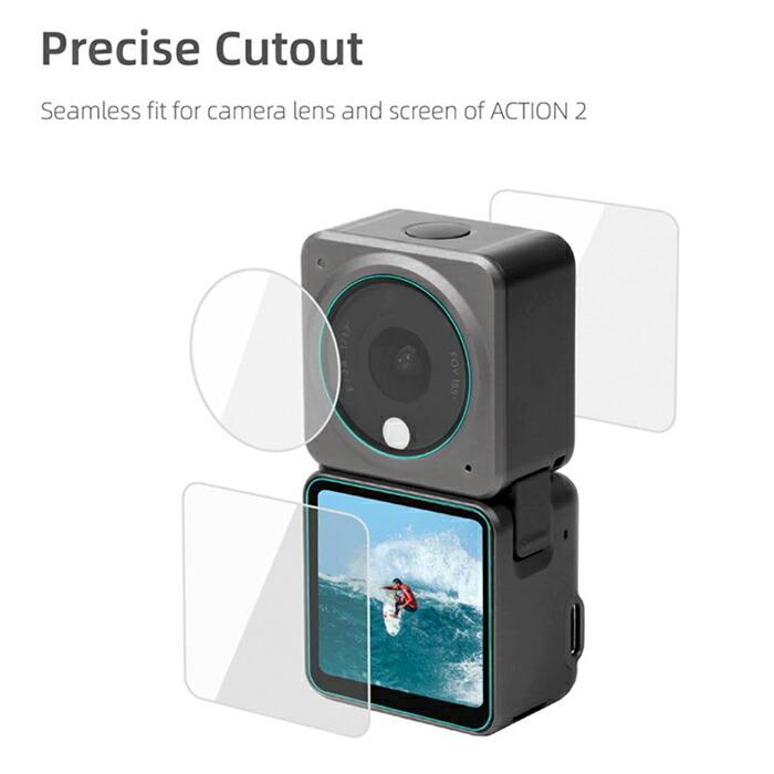 DJI Action2 超薄型 液晶保護フィルム 高透過率 レンズフィルム タッチ画面 カメラフィルム 指紋防止 キズ防止 ブランド正規品 |  | 03