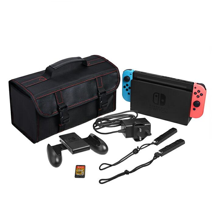 Nintendo Switch 収納バッグ 大容量 ソフトケース ゲーム機 充電器