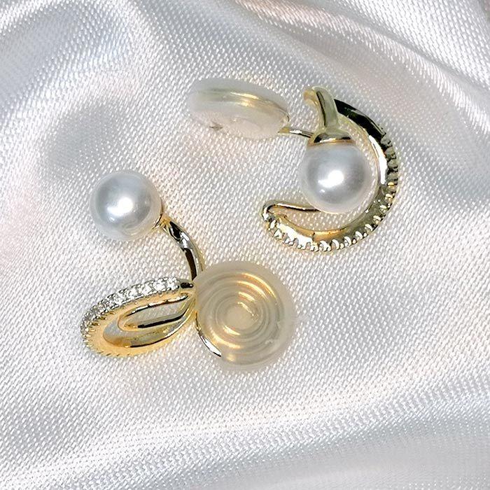 優れた品質 クリップ イヤリング 痛くない ゴールド パール ジルコン 樹脂パッド付 入学式 イヤーカフ 卒業式 アクセサリー ノンホールピアス Karolinemedeiros Com Br