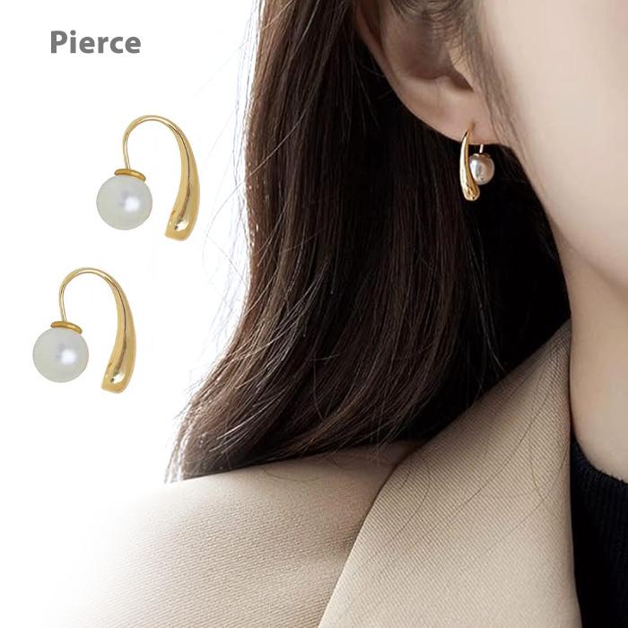 2WAY ピアス パール ぶら下がり レディースアクセサリー 大人 ドロップ