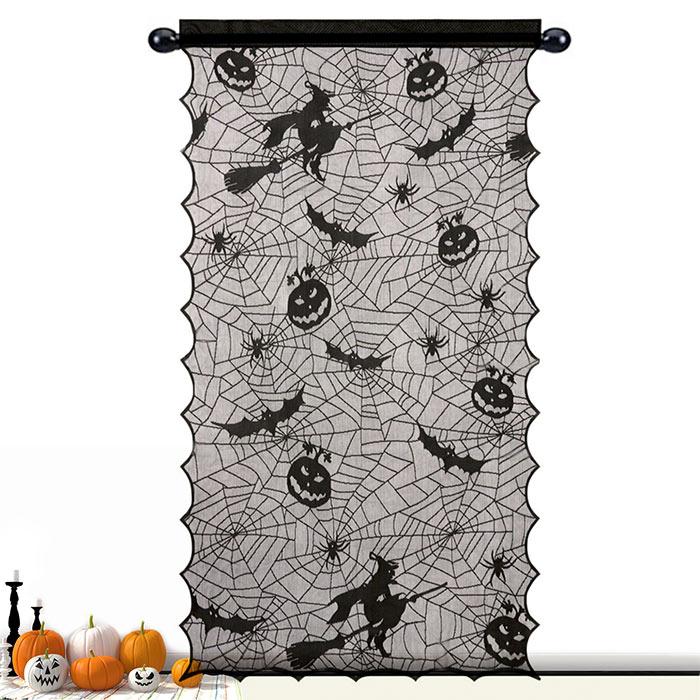 魔女 クモの巣 コウモリ カーテン ハロウィーンパーティー イベント