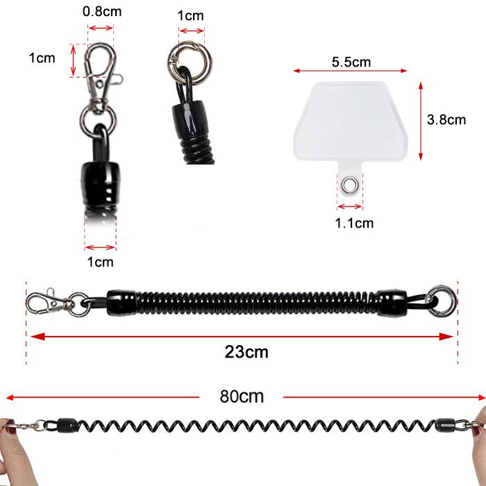 コードストラップ 伸びる ストラップシートセット スプリング