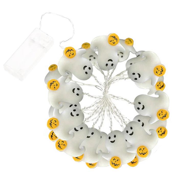 ハロウィン led20球 おばけ 装飾ランプ LED 飾り ゴースト 電飾 長さ3m
