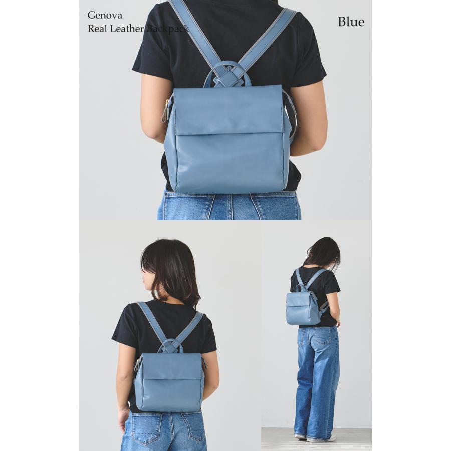 イマイバッグ 日本製 リュックサック レディース バックパック 本革 B5 牛革 通勤 上品 GENOVA 四角リュックの画像