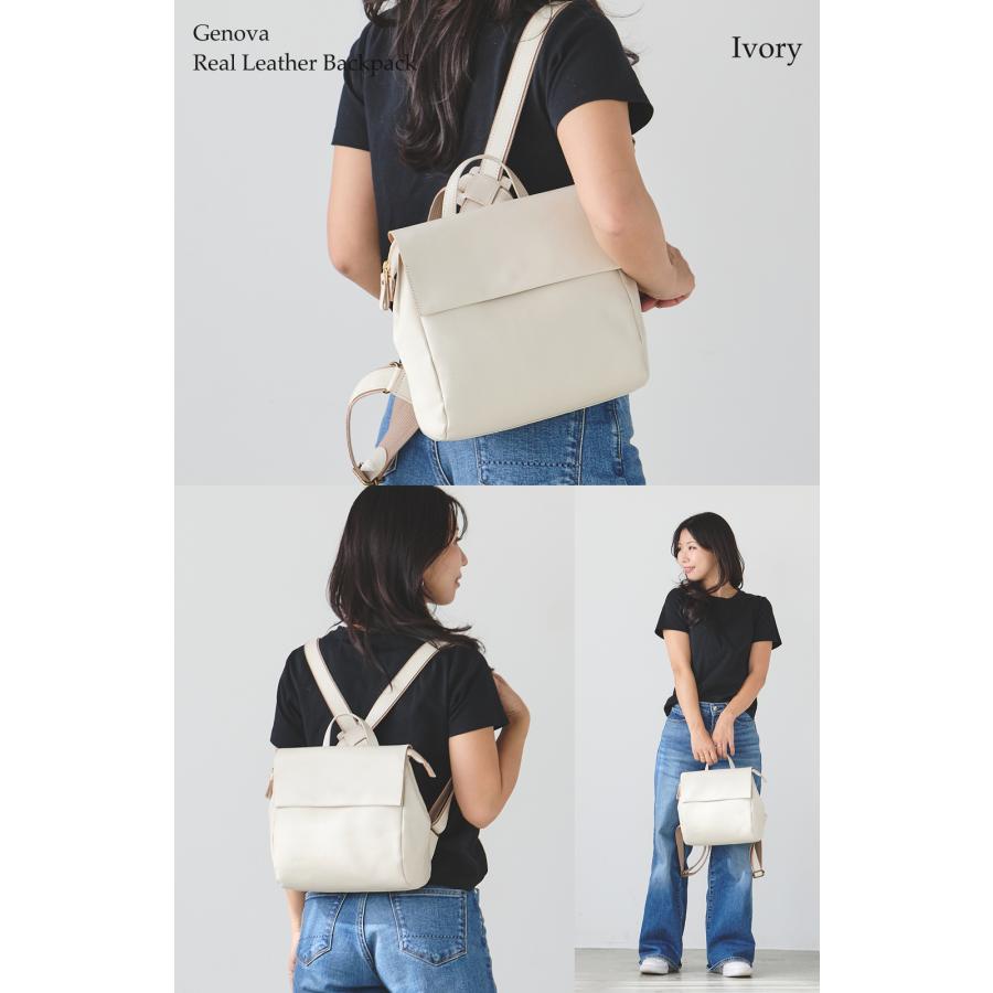 イマイバッグ 日本製 リュックサック レディース バックパック 本革 B5 牛革 通勤 上品 GENOVA 四角リュックの画像