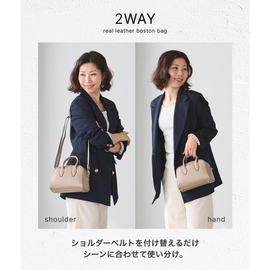 QUAY 2way 本革 ミニボストンバッグ 革 ショルダーバッグ レディース