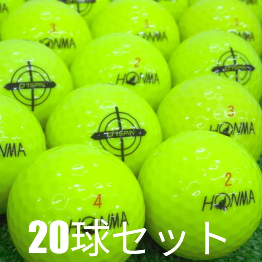 HONMA D1 ロストボール ゴルフボール ホンマ SPIN イエロー 20球セット