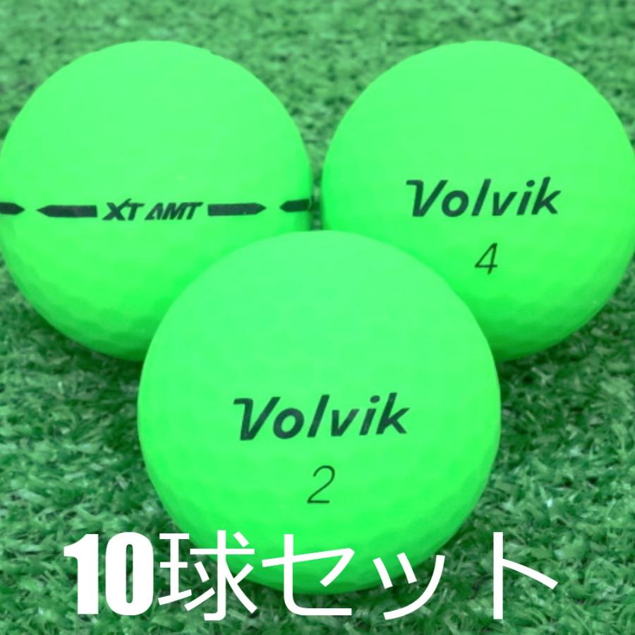 VIVID ロストボール ゴルフボール VOLVIK XT AMT グリーン 10球セット