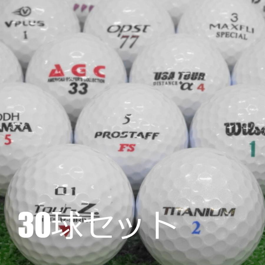 ロストボール ゴルフボール ブランド詰合せ ホワイト 30球セット ロストボール ゴルフボール ブランド詰合せ ホワイト 30球セット