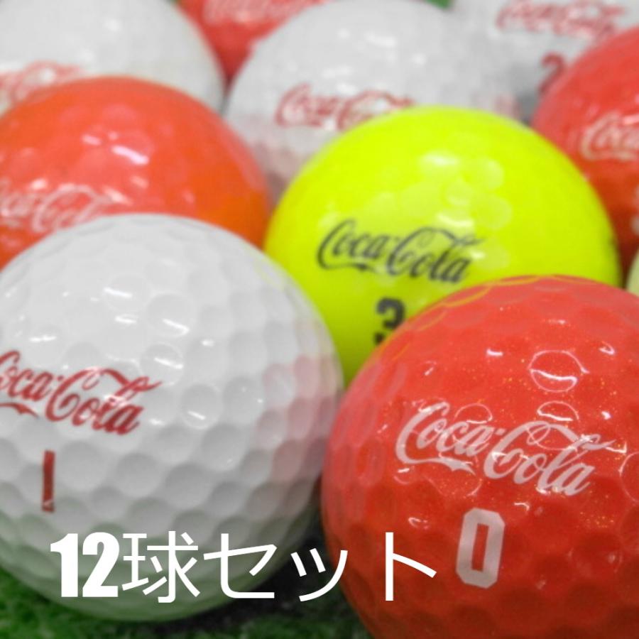 ロストボール Coca-Cola コカコーラ ボール 1ダース 12球セット 中古 Bランク ゴルフボール｜seventwo｜04