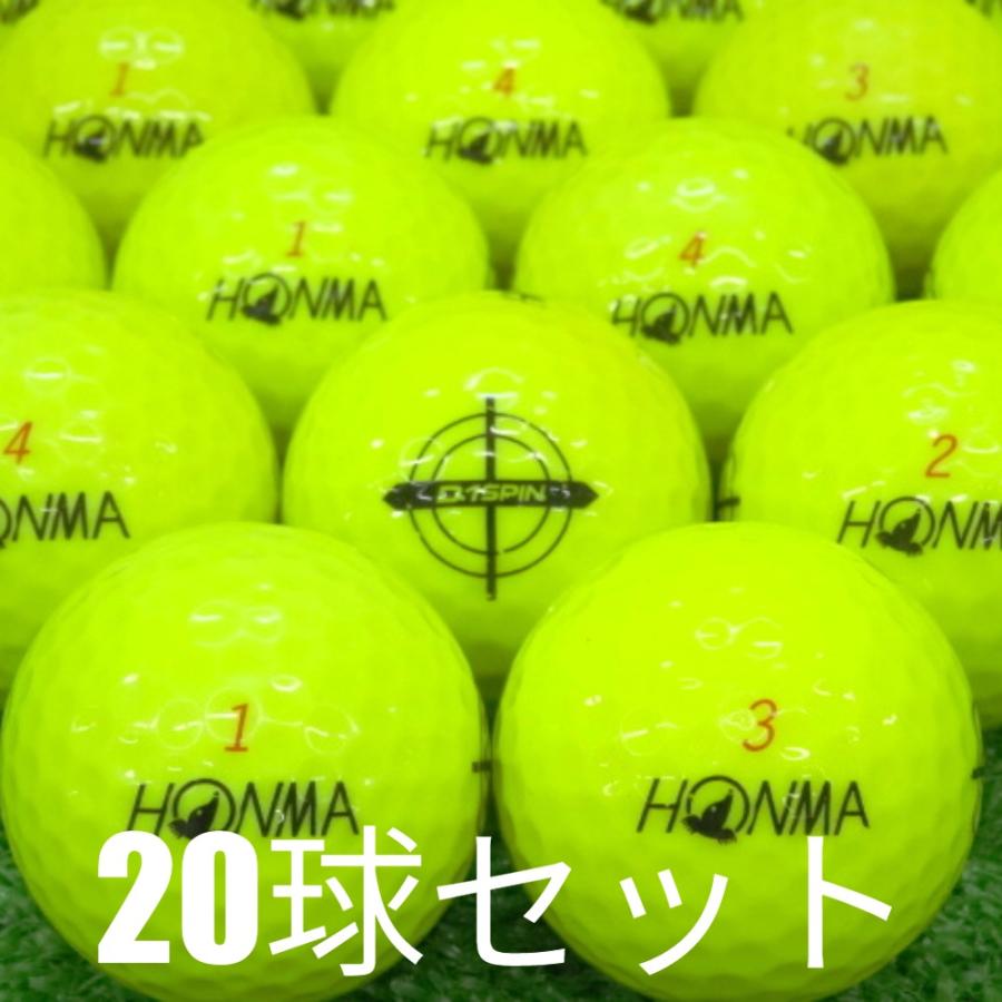 HONMA D1 ロストボール ゴルフボール SPIN イエロー 20球セット 中古 B 
