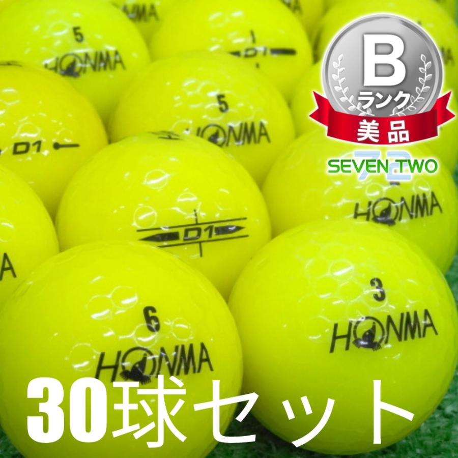 ＊ホンマD 1ゴルフボール　イエロー　新品　ロスト HONMA D1 ロストボール ゴルフボール ホンマ イエロー 30球セット 中古