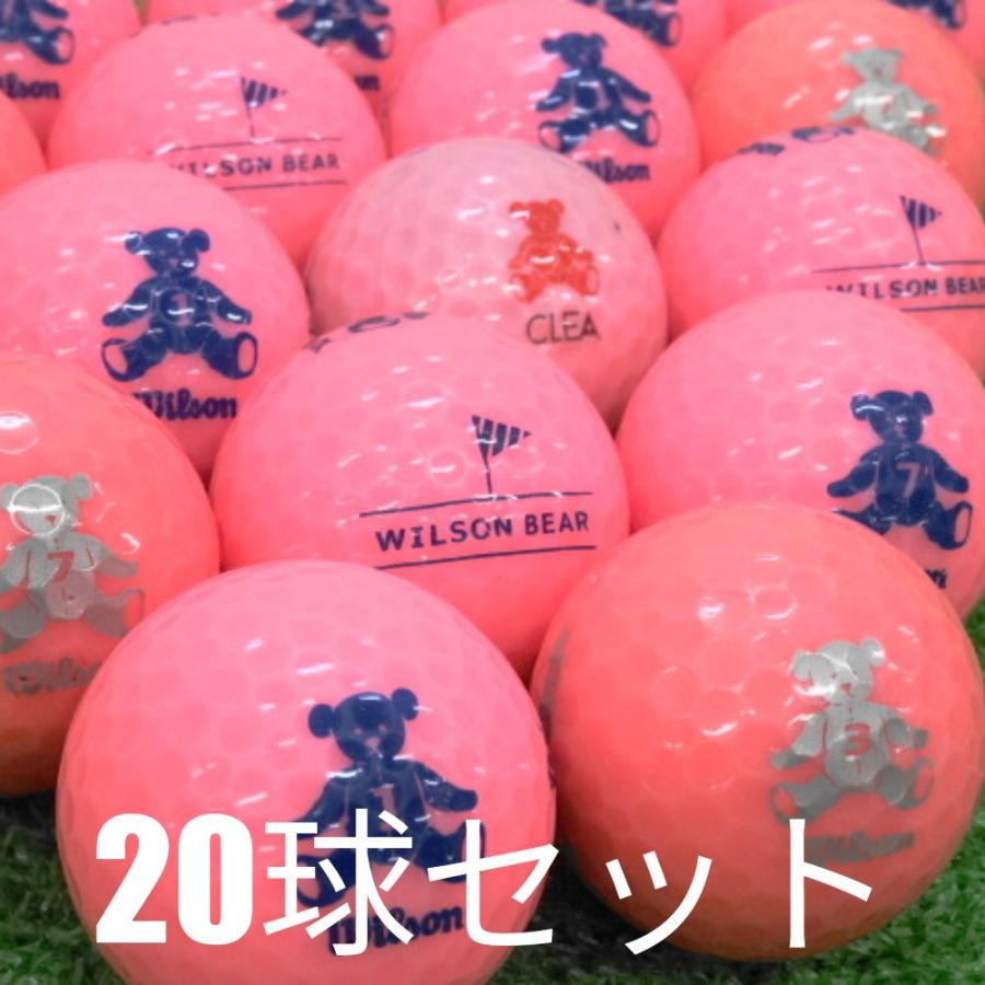 WILSON BEAR ロストボール ゴルフボール ウィルソン ベア ピンク 20球