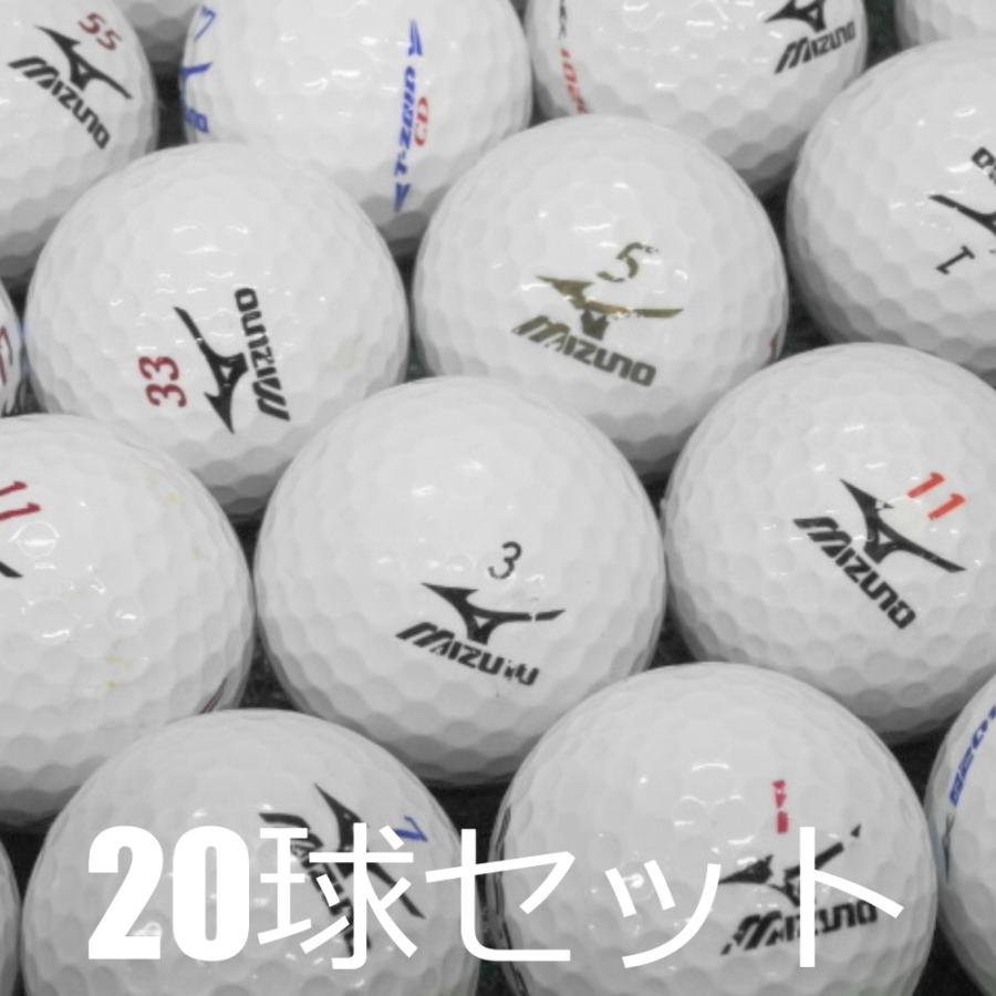ゴルフボール20スリーブ詰め合わせ MIZUNO GOLF ロストボール ゴルフボール モデル混合 ホワイト 20