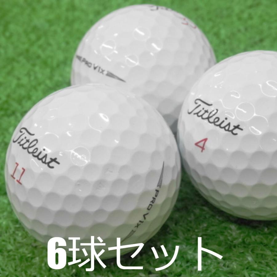 ロストボール タイトリスト PRO V1X ホワイト 2019年モデル 6球セット 中古 Bランク プロV1X 白 ゴルフボール｜seventwo｜03