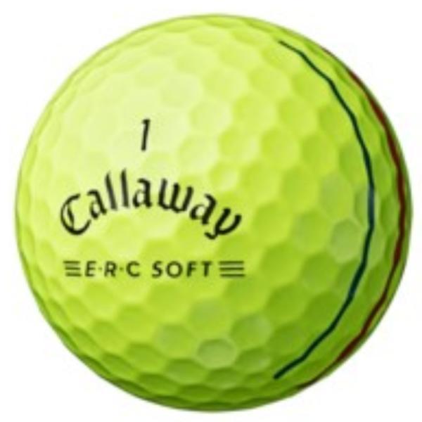 キャロウェイ　ERC SOFT イエロー　ゴルフボール　2ダース E.R.C 送料無料 キャロウェイ ERC SOFT 2021年モデル イエロー 2