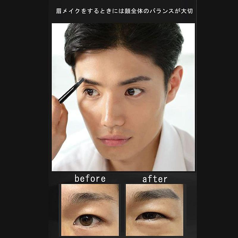 Pinkiou アイブロウ 眉ペンシル パウダーインペンシル スリムアイブロウ 二機能一体型 男女兼用 初心者 アイブロウブラシ付き 2022061817491900673セブンワイ